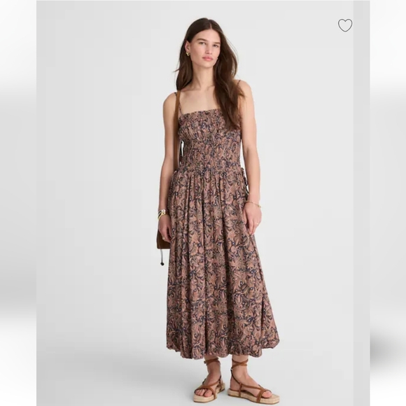 Madewell Dresses & Skirts - Madewell Smocked Bubble-Hem Midi Dress in Paisley NV466